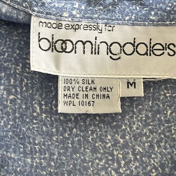 Bloomingdale’s Vintage 100% Silk Lions Head Print Button Down Blouse RARE - Picture 7 of 8